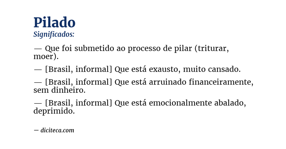 Significado de pilado