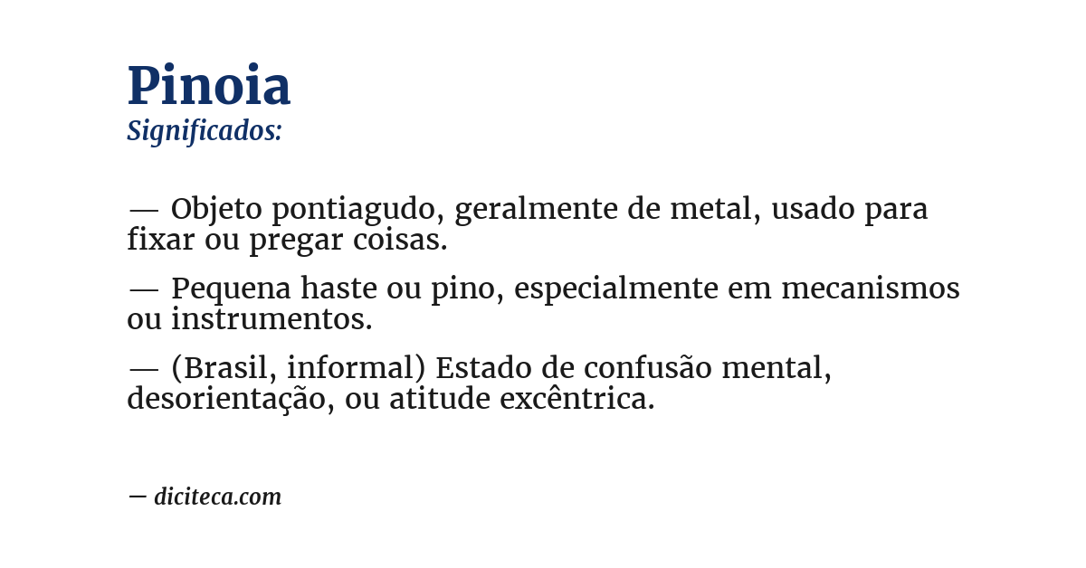 Significado de pinoia