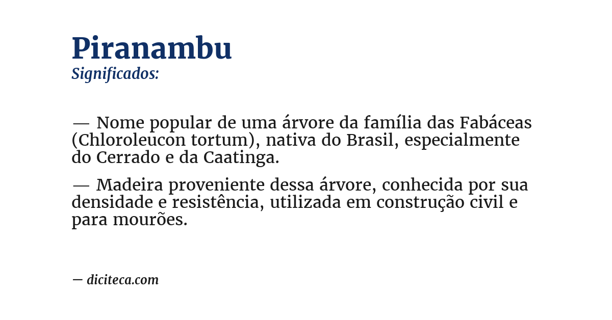 Significado de piranambu