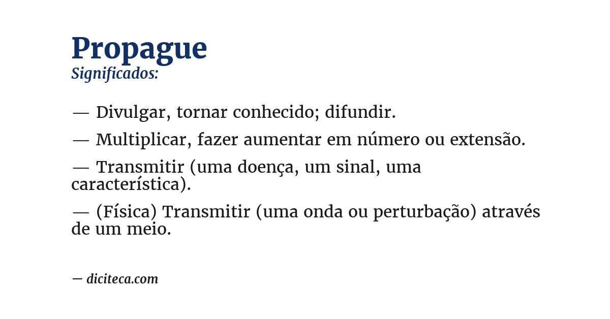Significado de propague