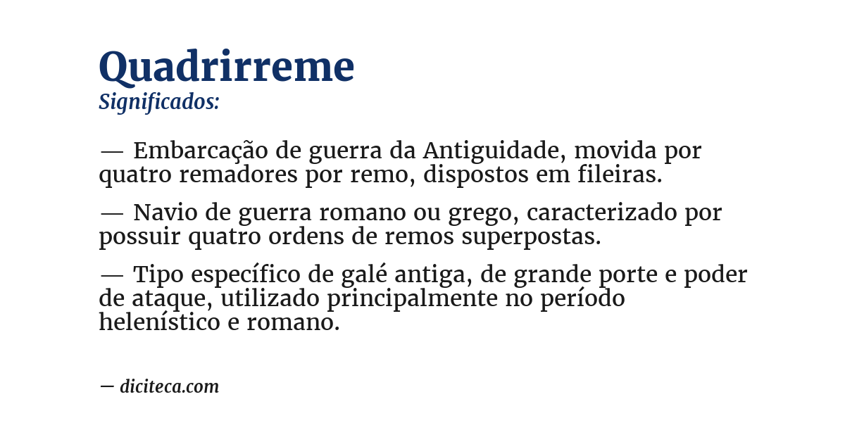 Significado de quadrirreme
