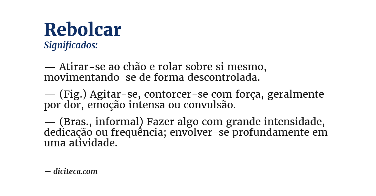 Significado de rebolcar