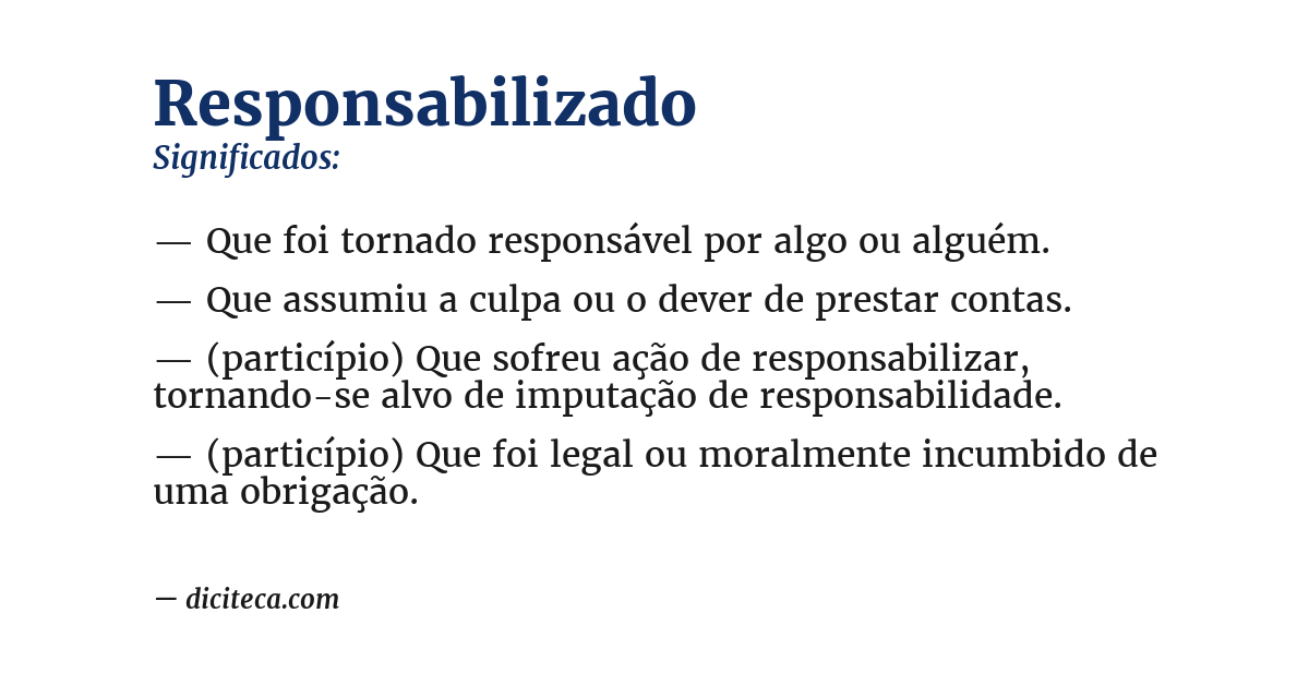 Significado de responsabilizado