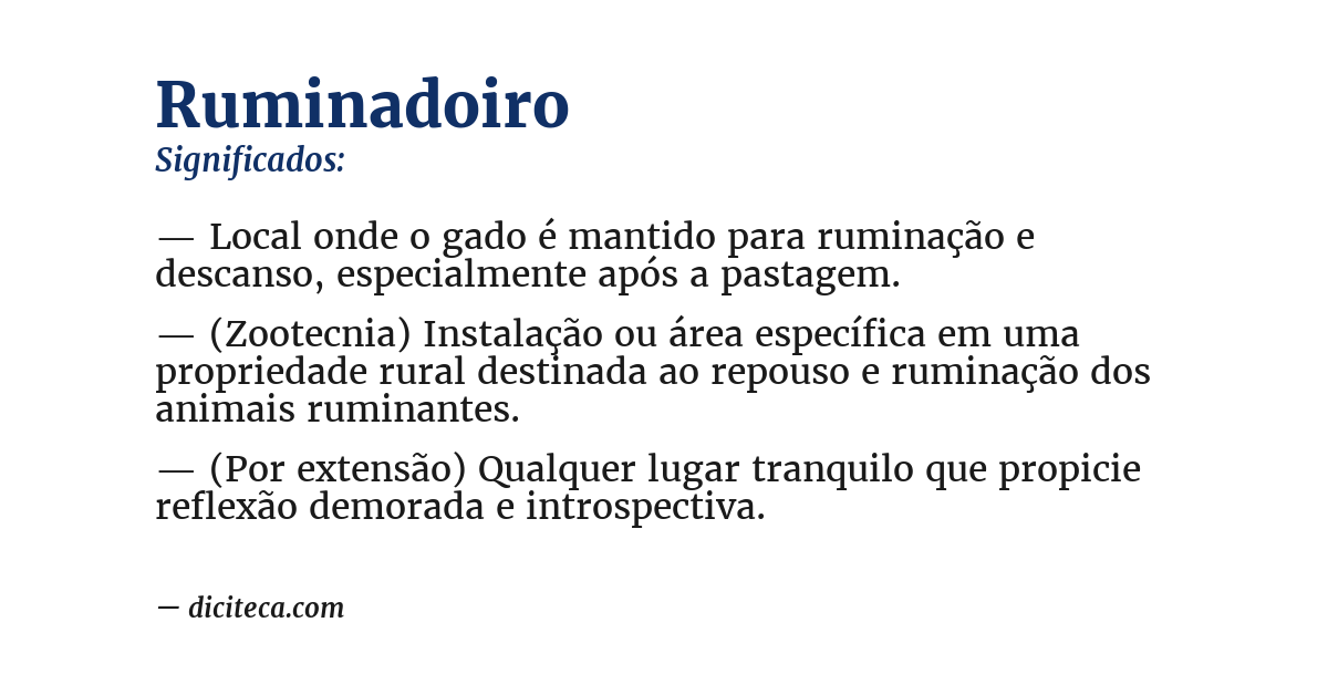 Significado de ruminadoiro