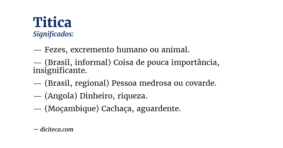 Significado de titica