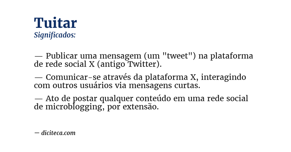 Significado de tuitar