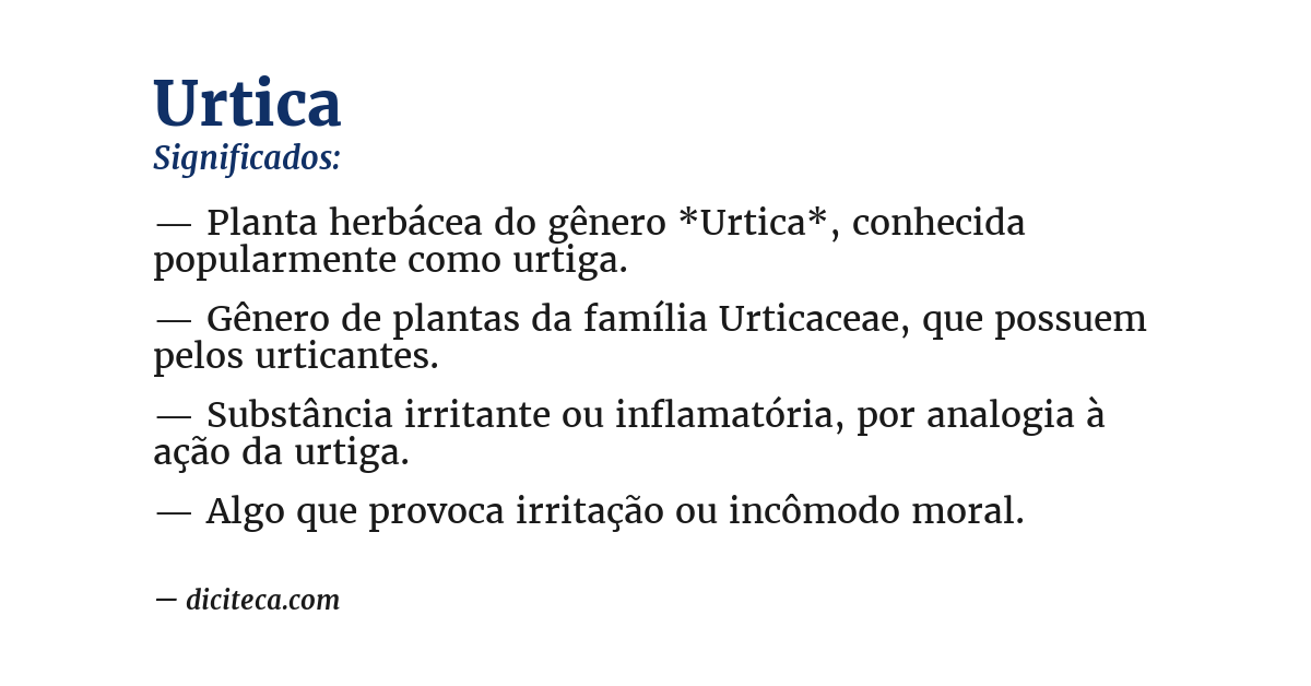 Significado de urtica