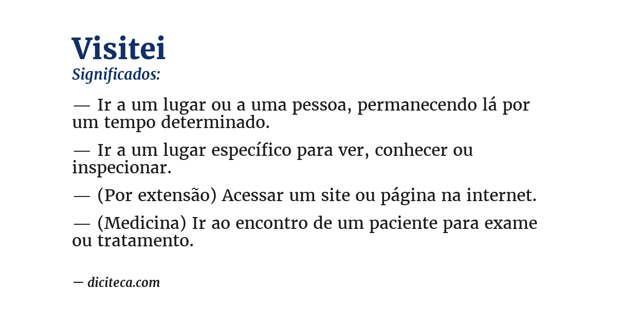 Significado de visitei