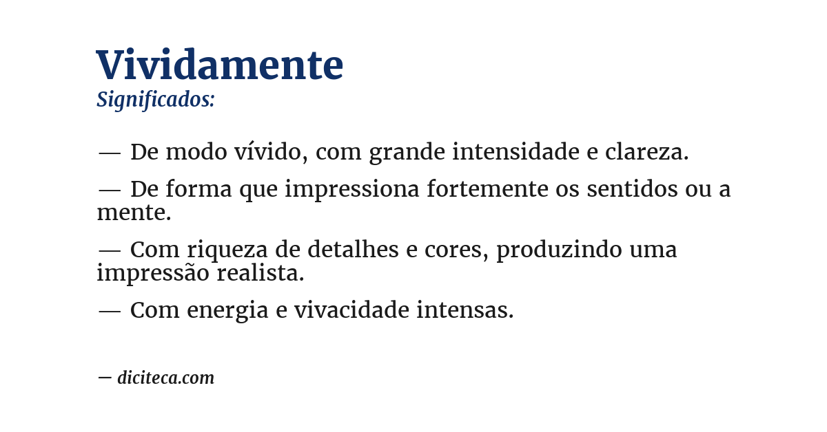 Significado de vividamente