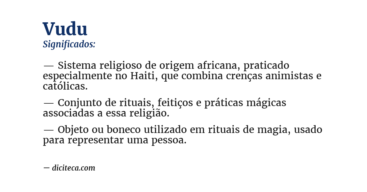 Significado de vudu