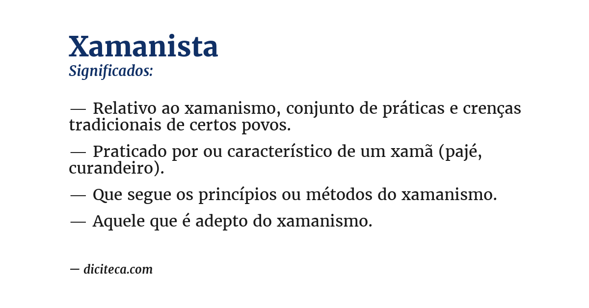 Significado de xamanista