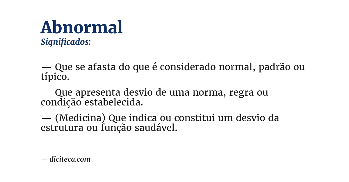 Significado de abnormal