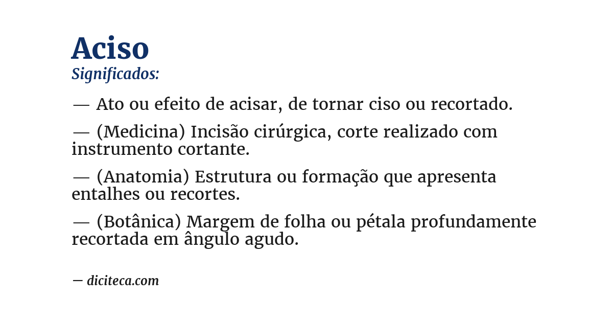 Significado de aciso