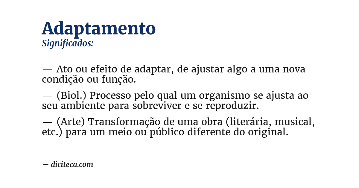 Significado de adaptamento