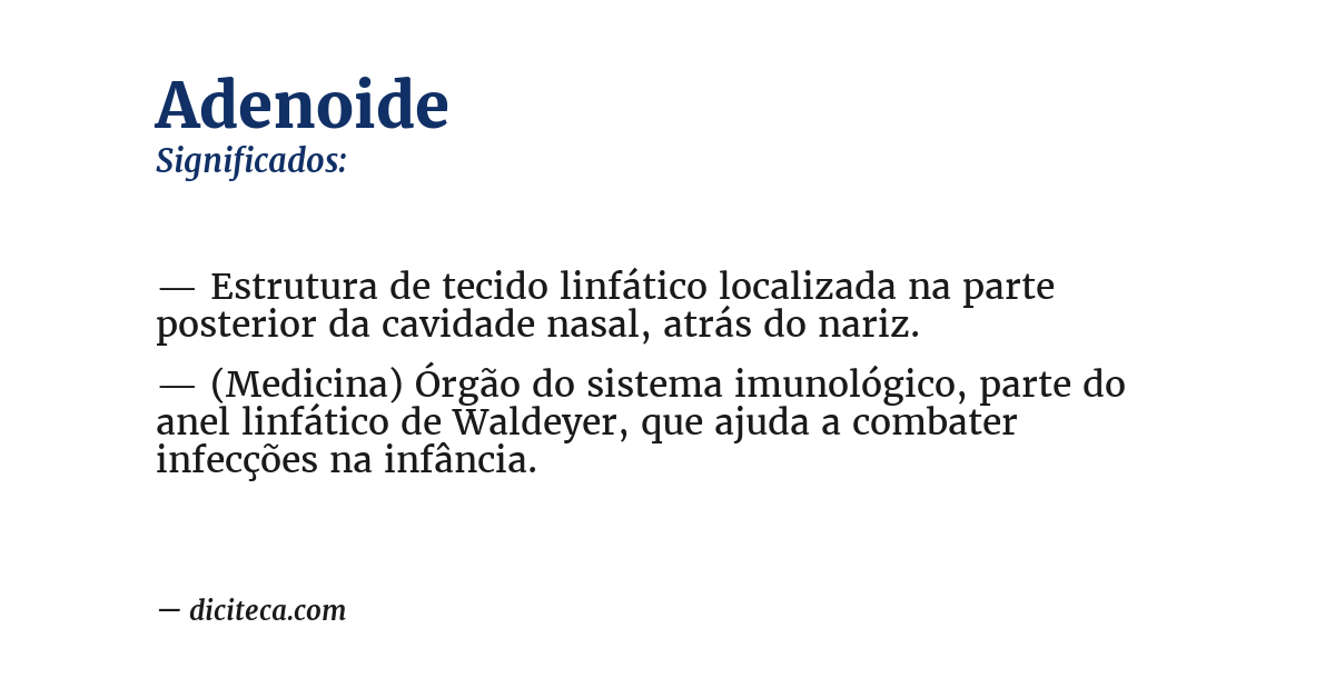 Significado de adenoide