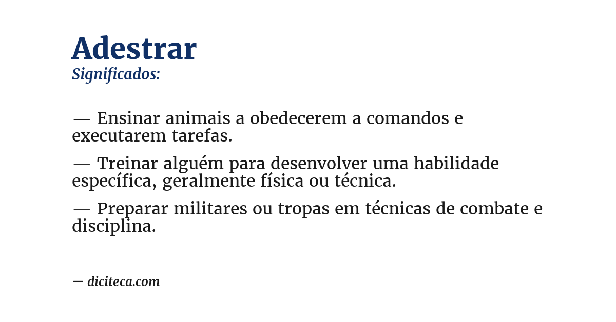 Significado de adestrar