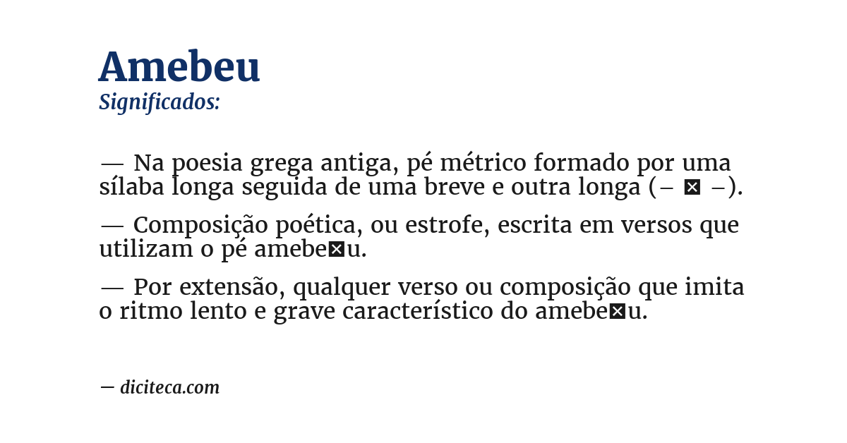 Significado de amebeu