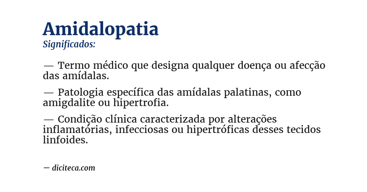 Significado de amidalopatia
