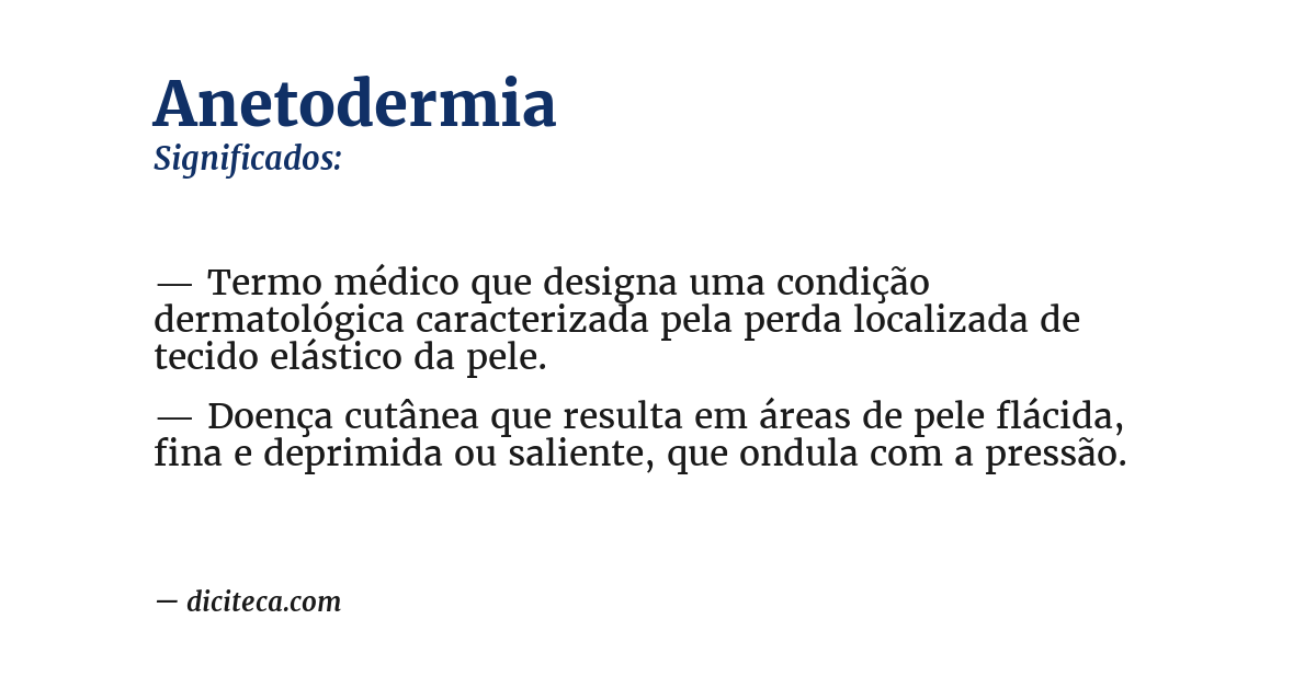 Significado de anetodermia