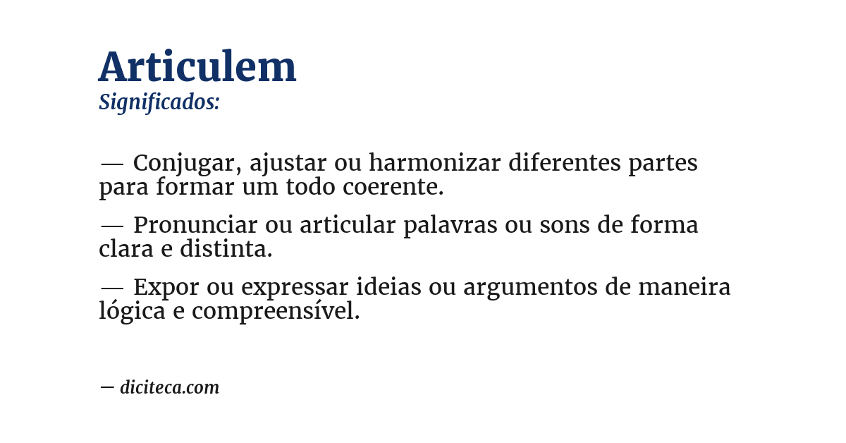 Significado de articulem