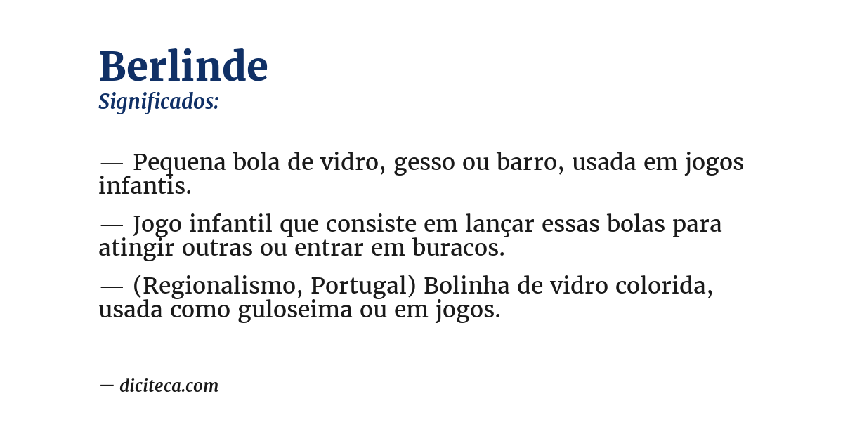 Significado de berlinde