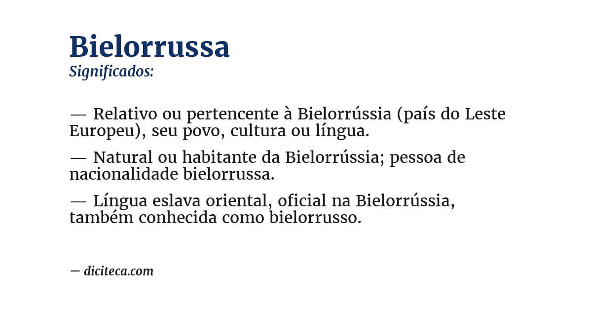 Significado de bielorrussa