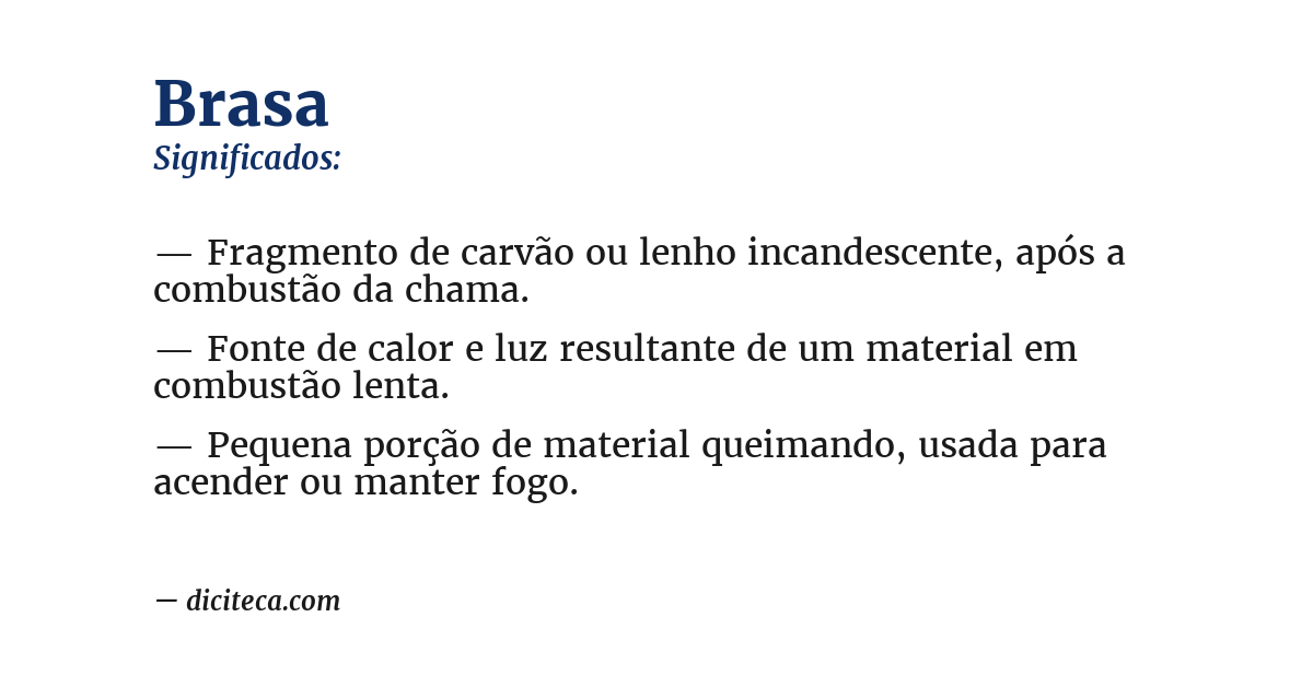 Significado de brasa