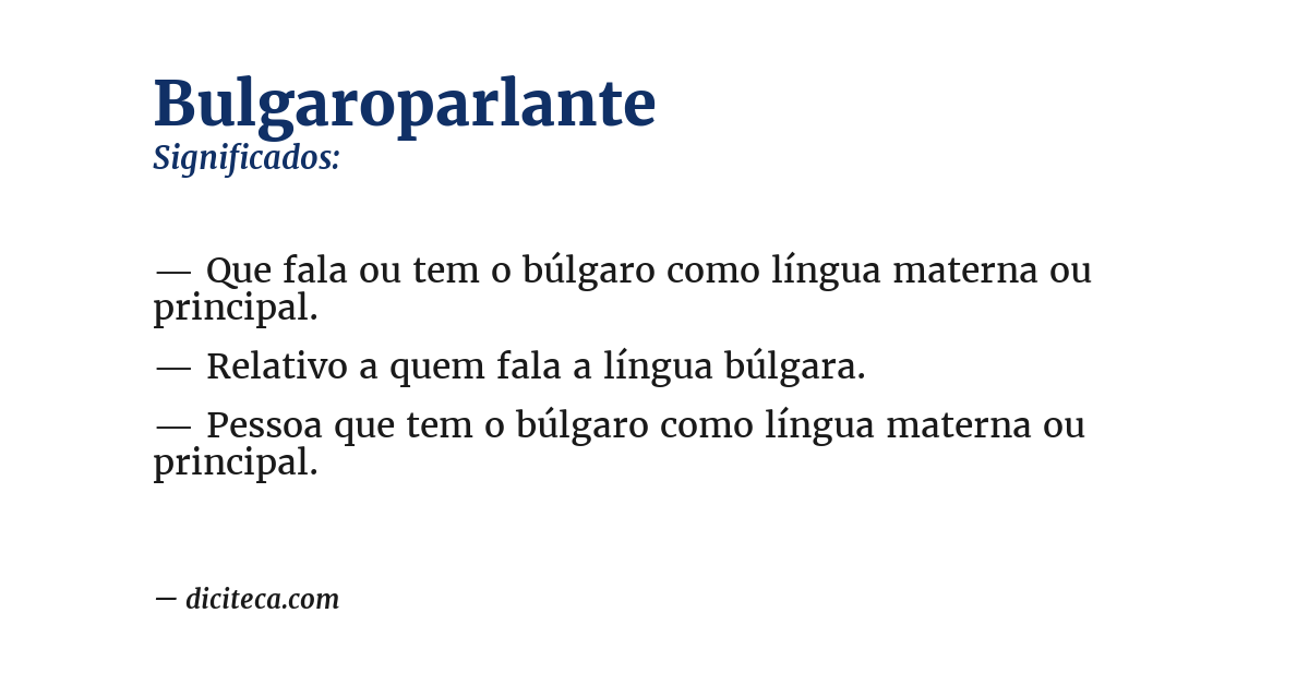 Significado de bulgaroparlante