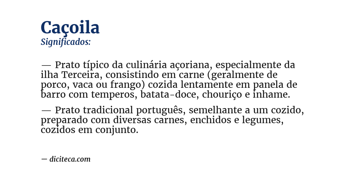 Significado de caçoila
