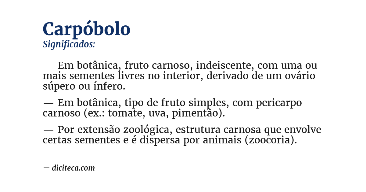 Significado de carpóbolo