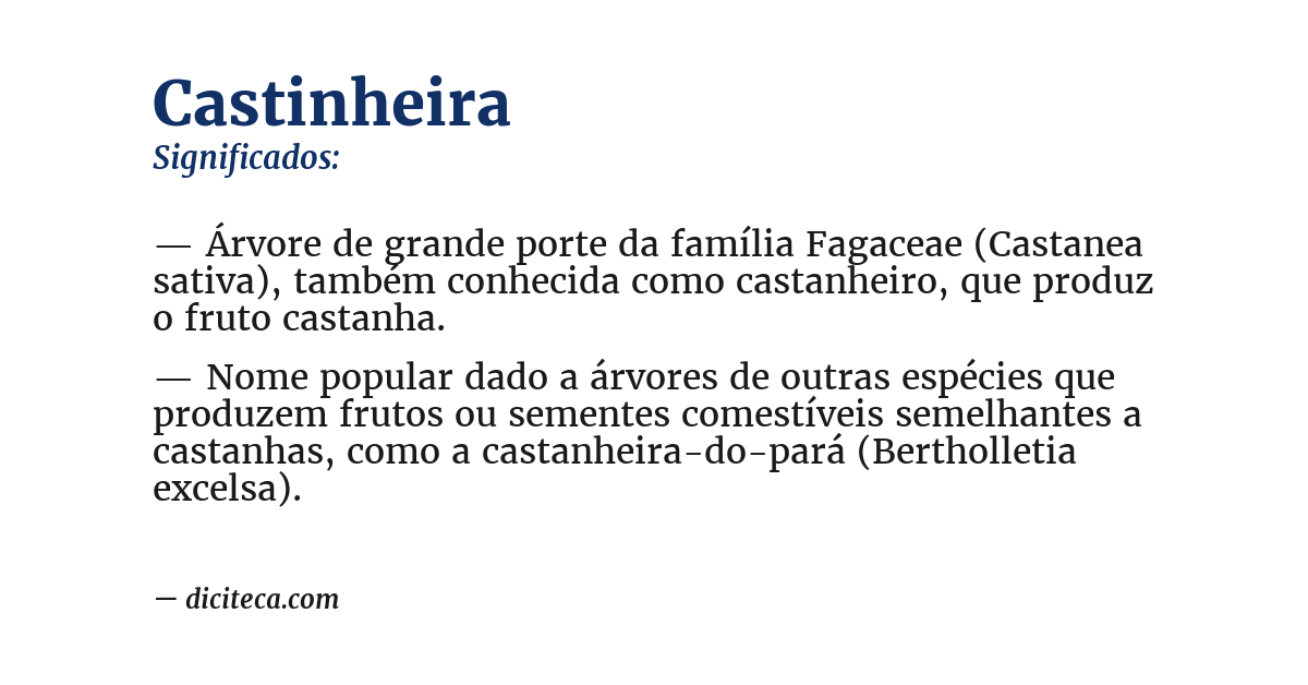 Significado de castinheira