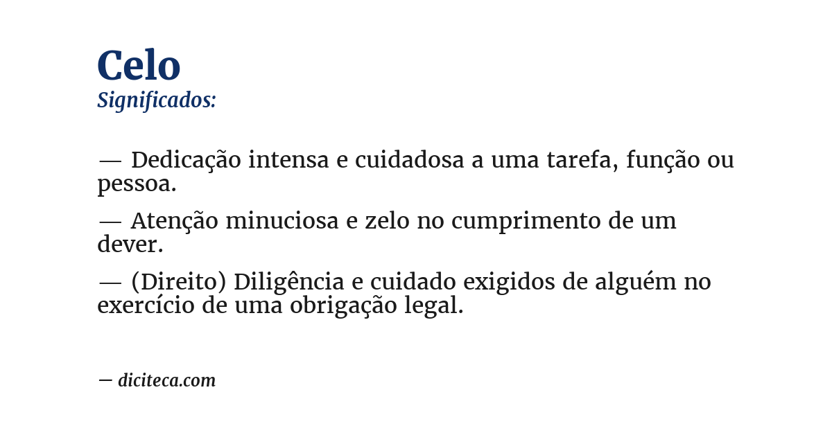 Significado de celo