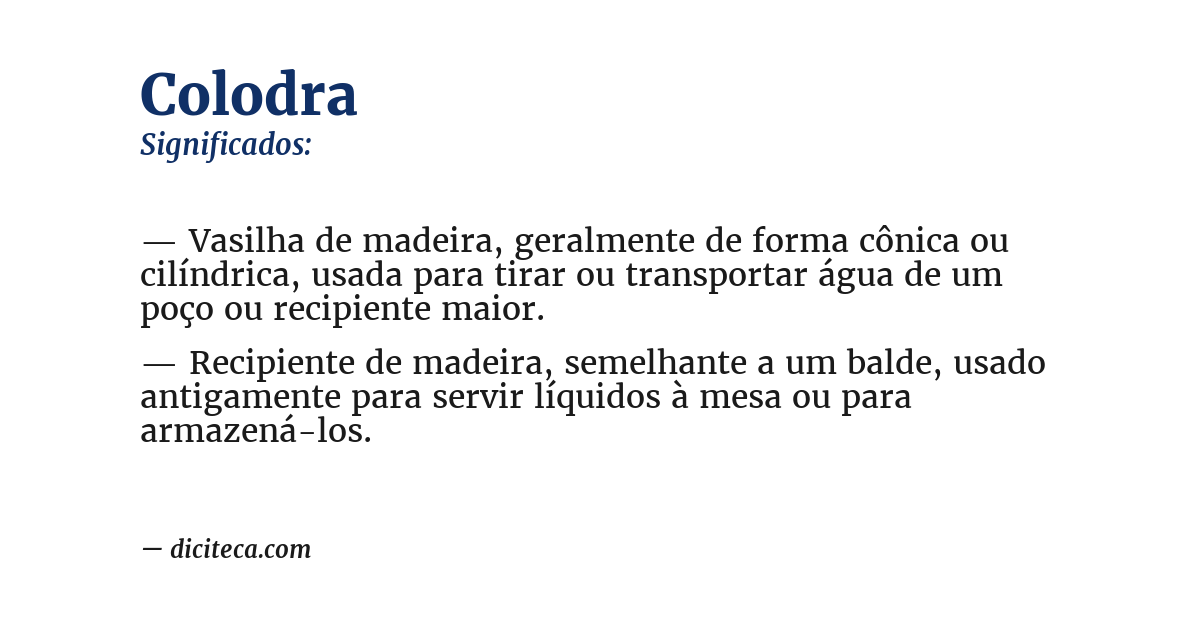 Significado de colodra