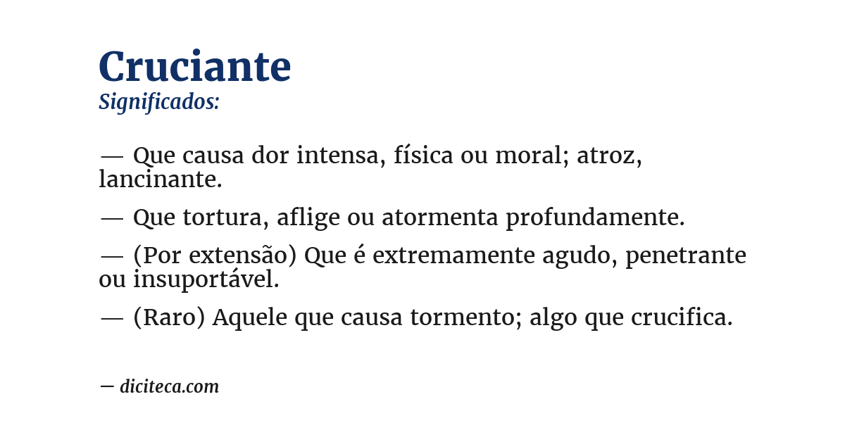 Significado de cruciante