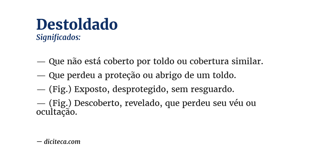 Significado de destoldado