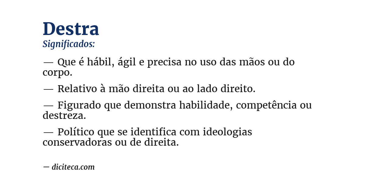 Significado de destra