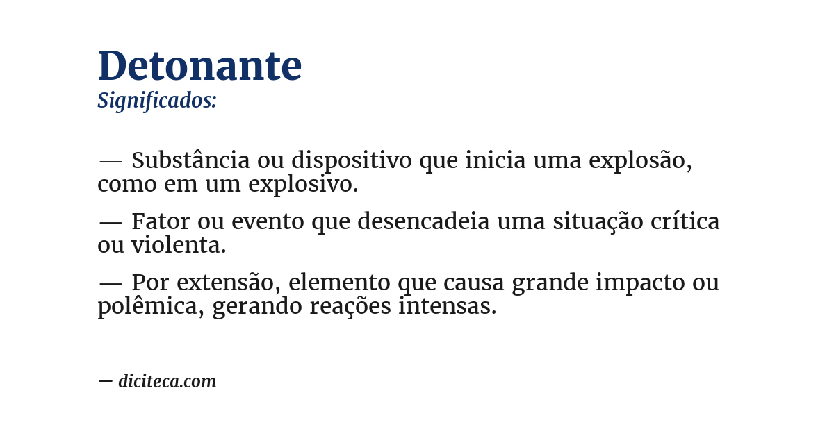Significado de detonante