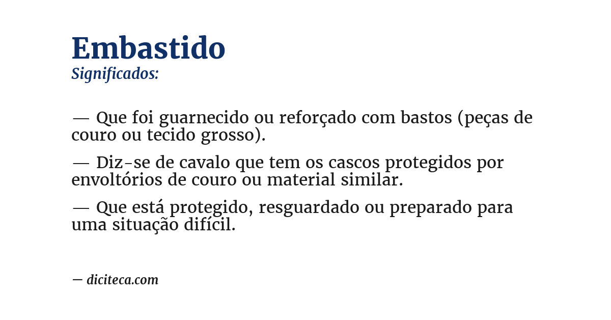 Significado de embastido