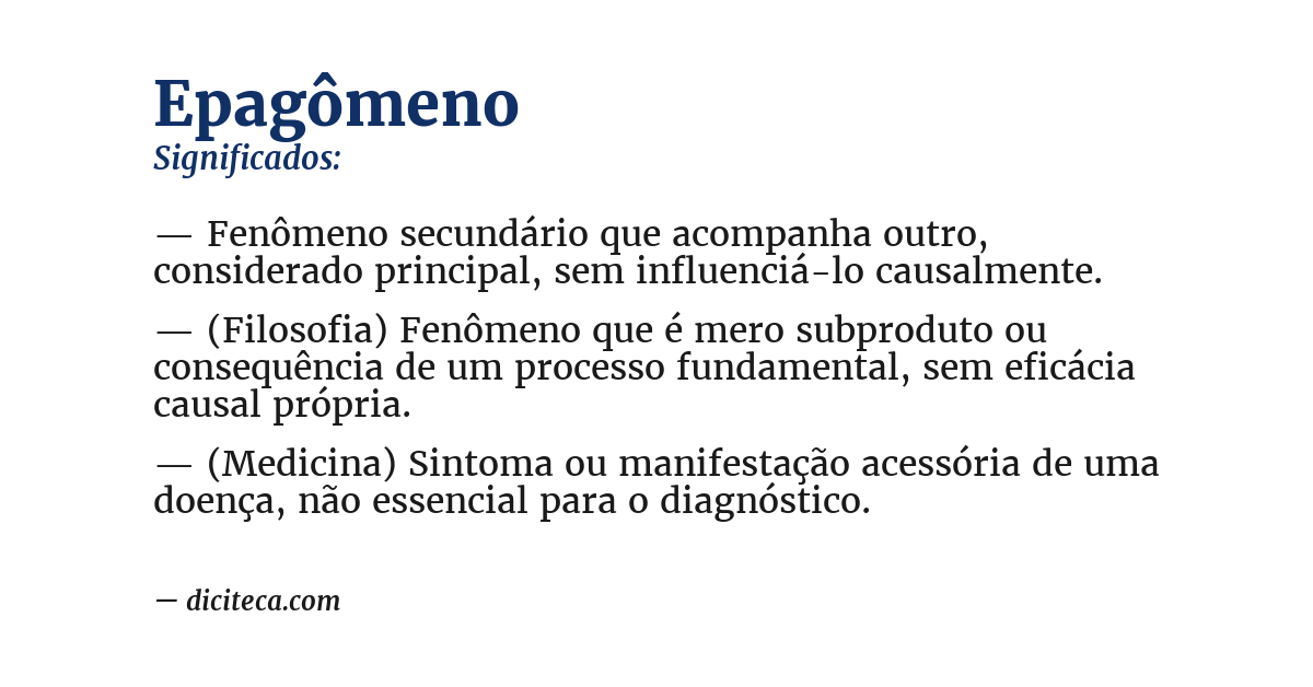 Significado de epagômeno