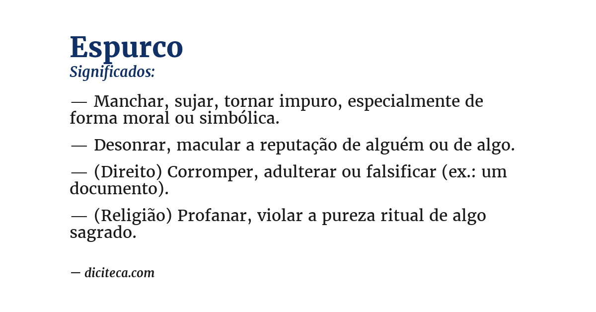 Significado de espurco