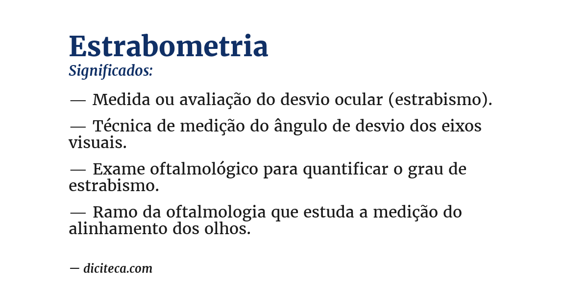 Significado de estrabometria
