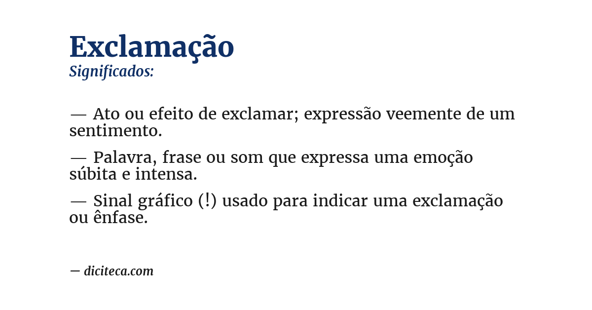 Significado de exclamação