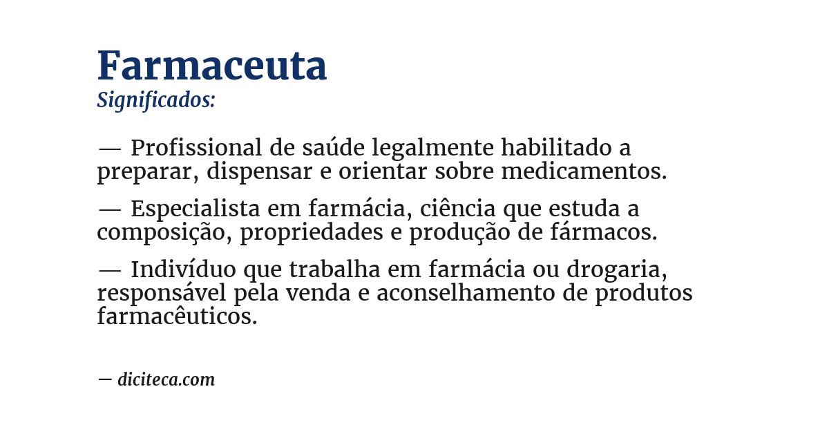 Significado de farmaceuta