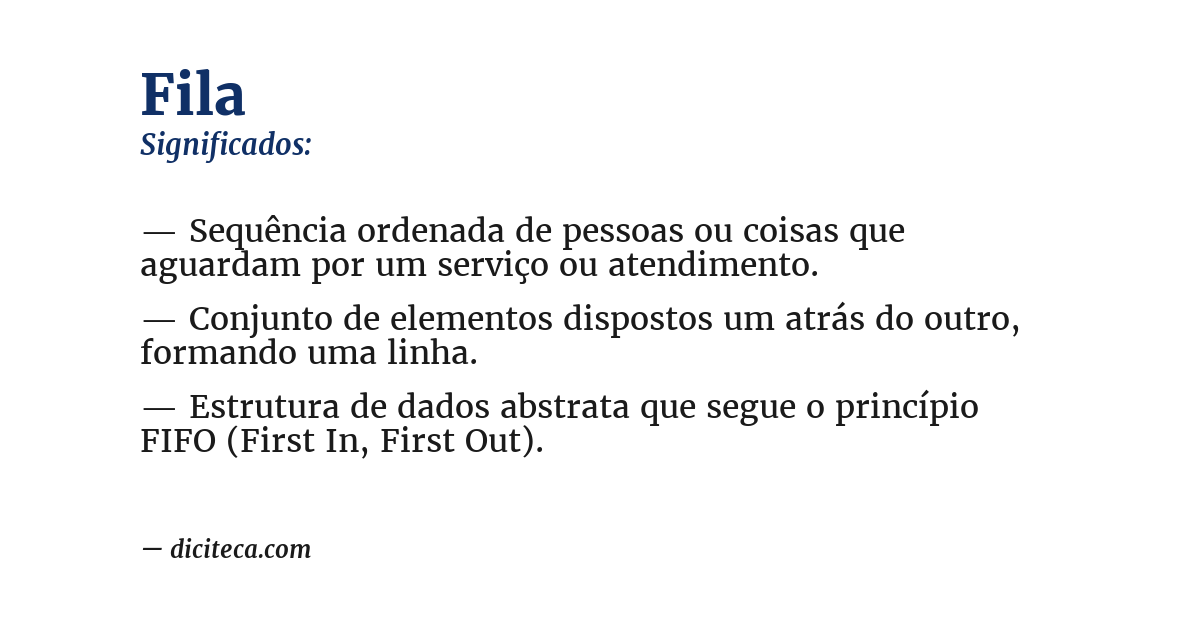 Significado de fila