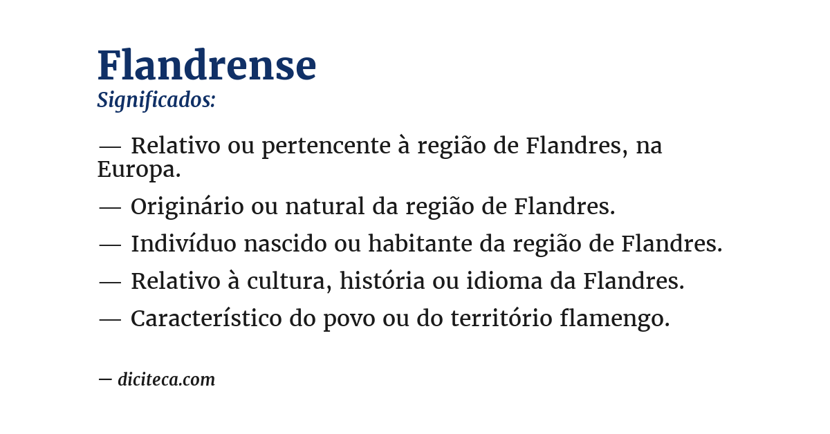 Significado de flandrense