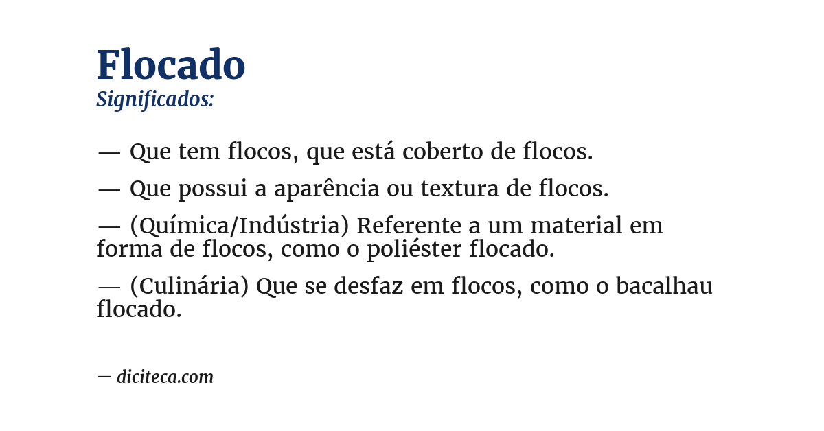 Significado de flocado