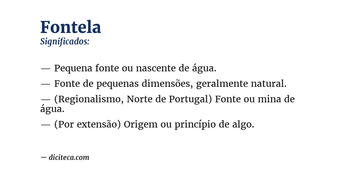 Significado de fontela
