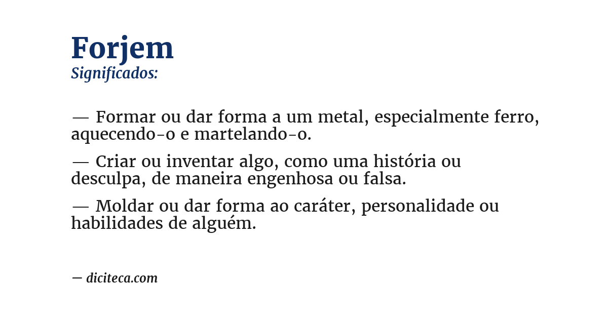 Significado de forjem