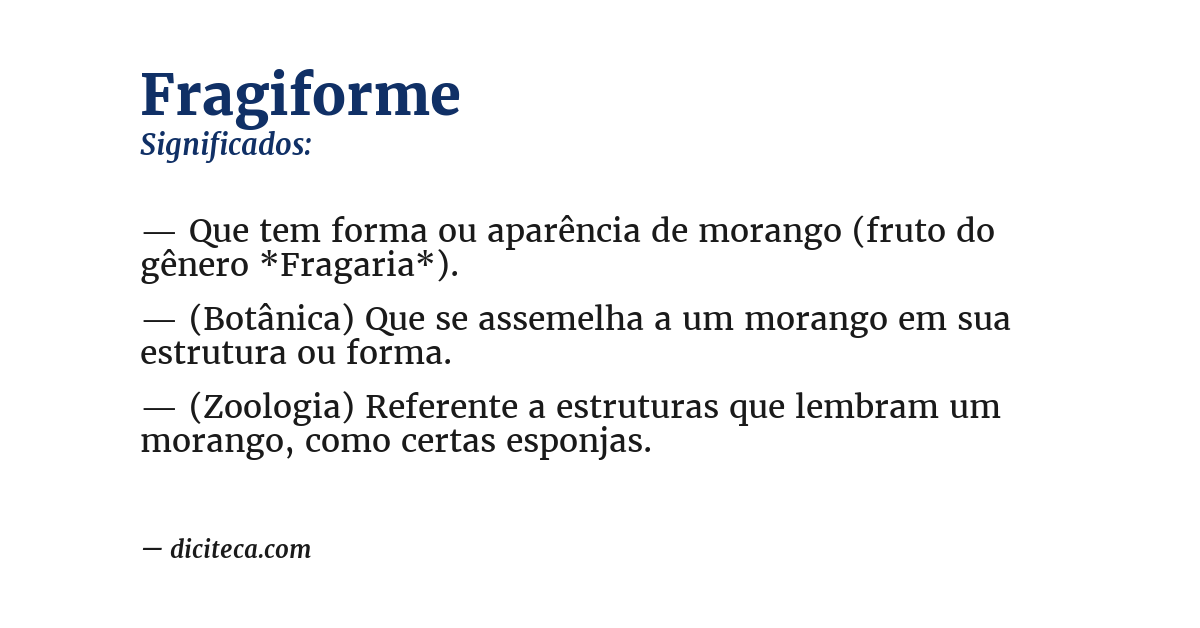 Significado de fragiforme