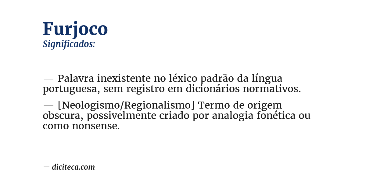 Significado de furjoco